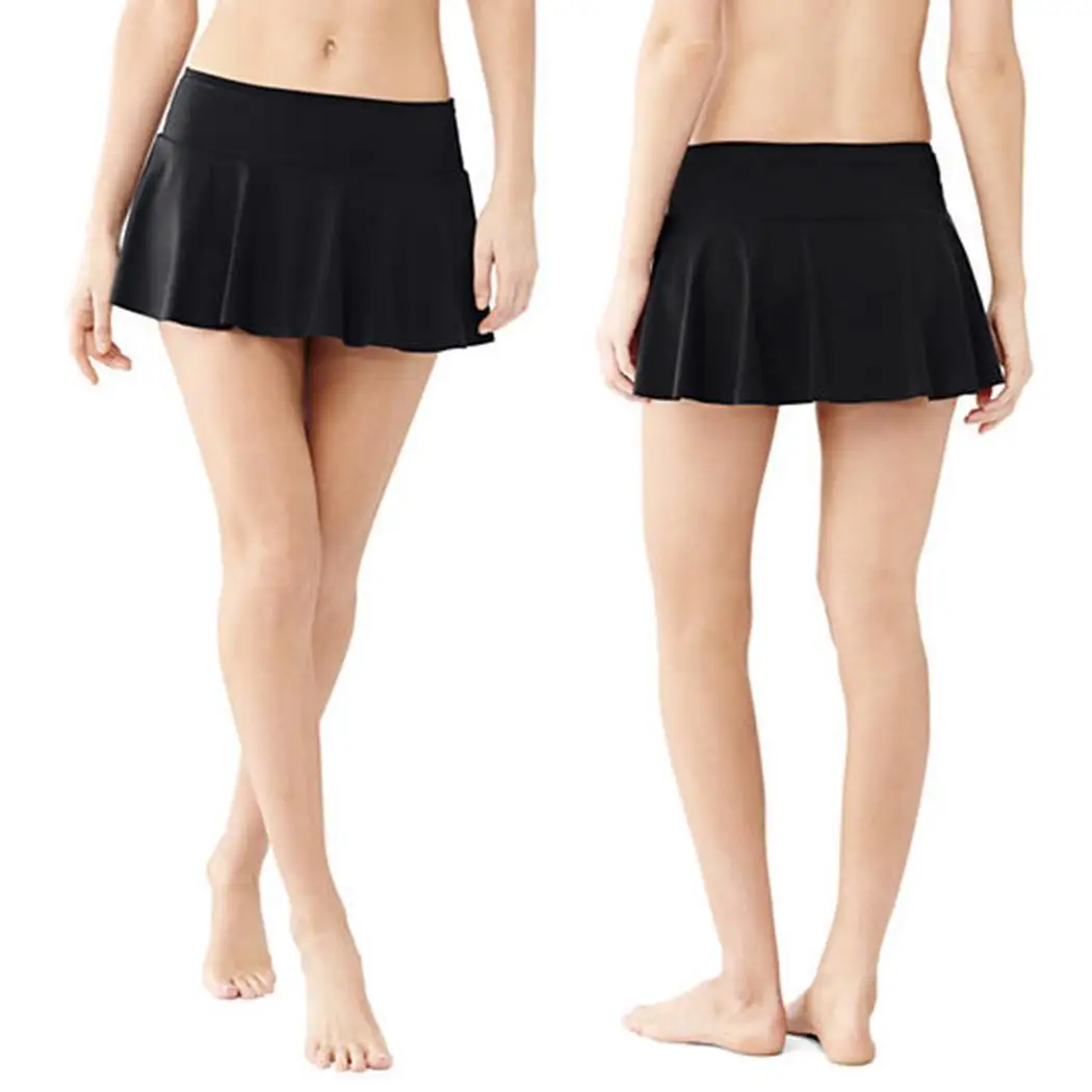 Женское бикини для купания однотонная эластичная талия натуральная пляжная