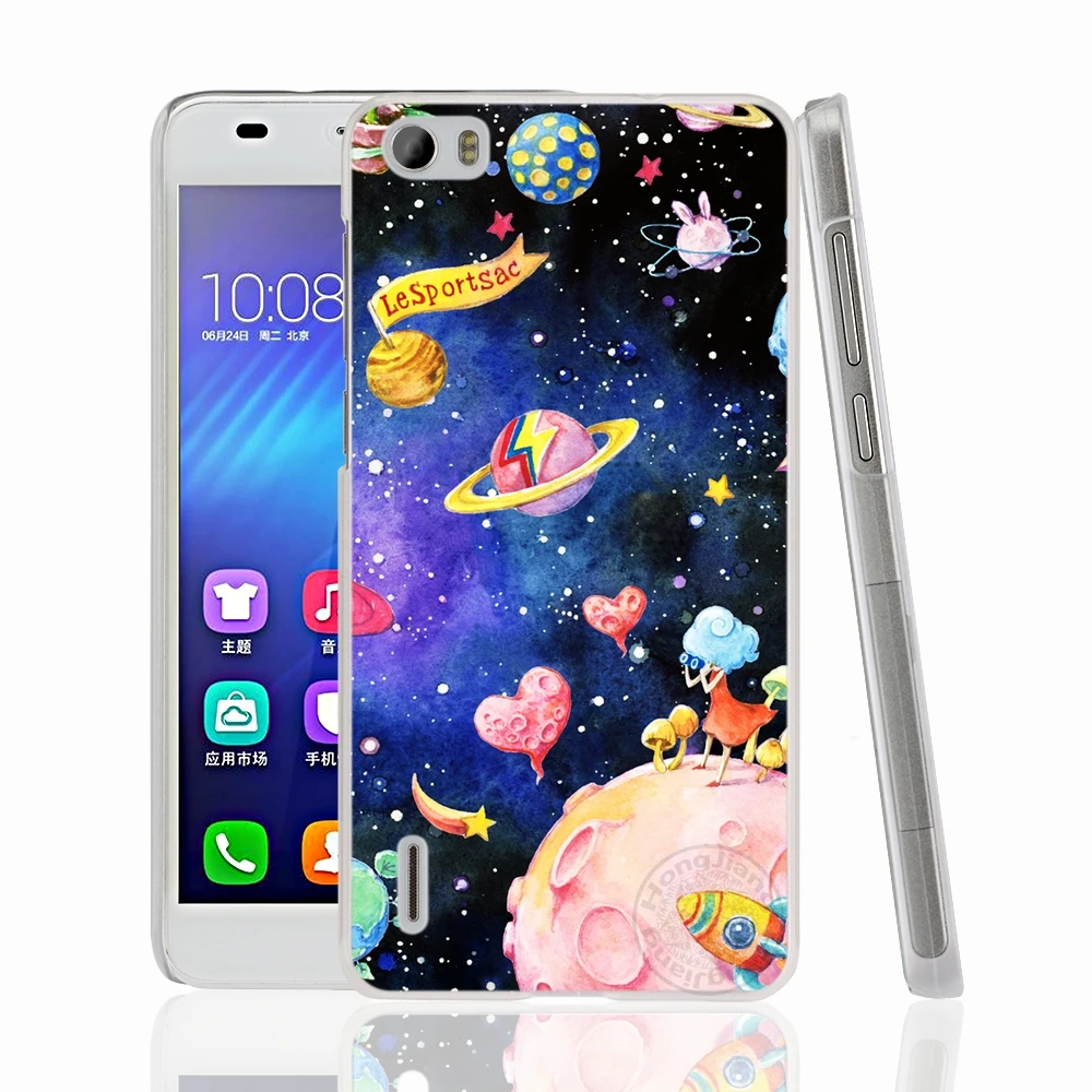 HAMEINUO чехол для сотового телефона с изображением космоса Луны huawei honor 3C 4A 4X 4C 5X 6 7 8 Y3
