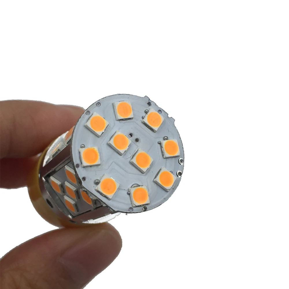 YSY 1156/BA15S/P21W BAU15S PY21W Canbus T20 7440 W21W 3030 35SMD автомобильная светодиодная лампа Янтарная
