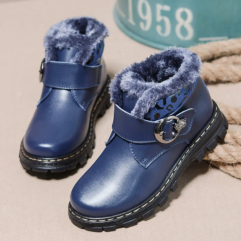 Yeafey Children Winter Baby Boots Kids Leather Shoes for Boys Size 26-37 Cowboy Autumn Children's Rubber |