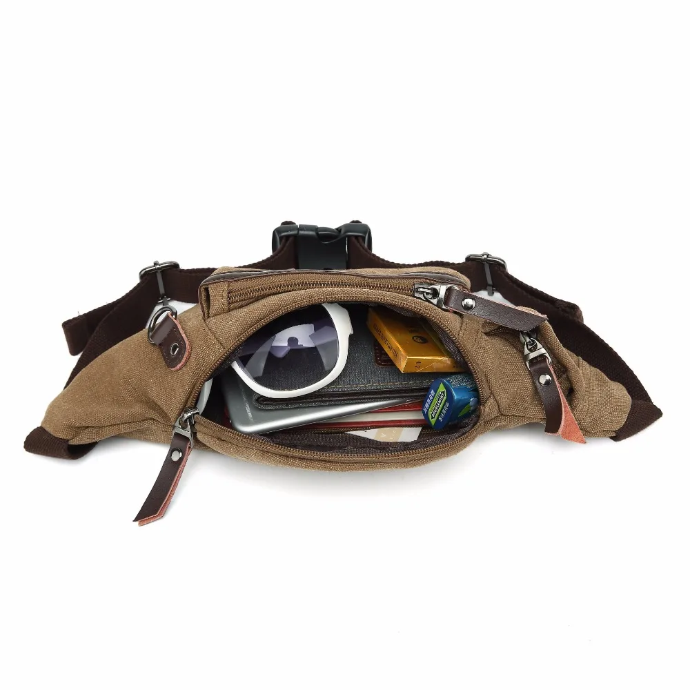 POSO сумки на пояс Брезентовая сумка портативная маленькая вместительная для