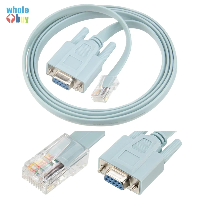 Cat5e RJ45 CAT6 to RS232 DB9 Console Ethernet Cable Adapter for Router Network Z09 Drop ship 300pcs/lot | Электроника
