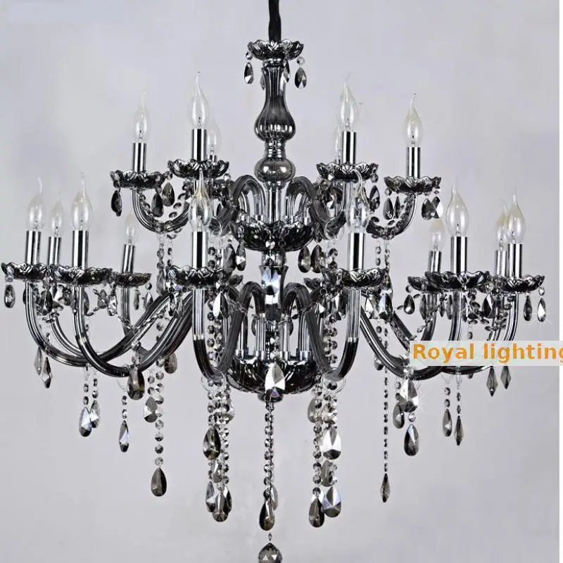 Профессиональная люстра из черного стекла для салона ресторана 12 18 дюймов
