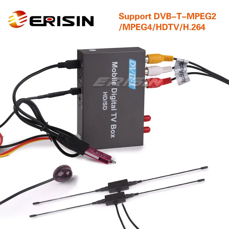 Erisin ES238D Автомобильный/Мобильный DVB/HDTV цифровой ТВ приемник HD|ТВ-приемник для