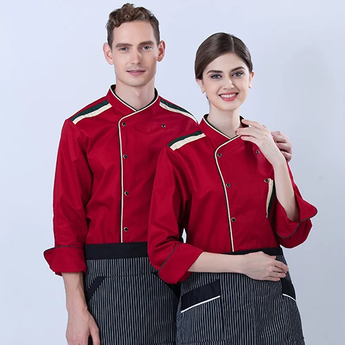 Осенне-зимняя одежда шеф-повара кухонный инструмент с длинным рукавом Западная