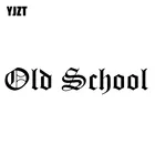 YJZT 16 см * 3,1 см Старая школа Забавный караван виниловая наклейка автомобиля стикер черный серебряный C10-01085