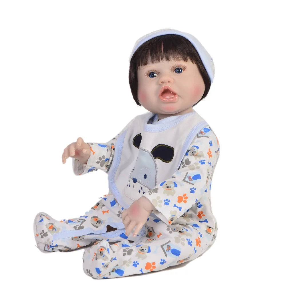Кукла Bebe reborn 55 см силиконовая виниловая Reborn для маленьких мальчиков 1 шт.