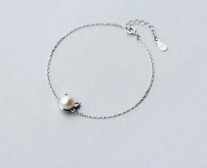Милый и настоящий. Ожерелье из серебра 925 пробы с пресноводной жемчужиной цепочка