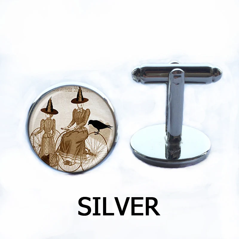 Wholesale Glass Dome cabochon new fashion hot bicycle witch halloween pendant necklace glass dome jewelry for men women | Украшения и