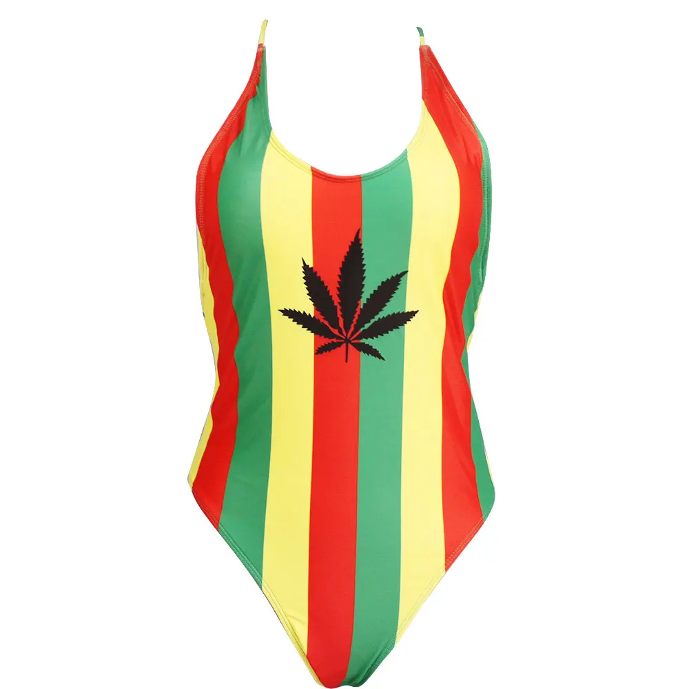 

Sexy One Piece Africa Rasta Monokini Swimsuit Swimwear US Size S M L XL XXL