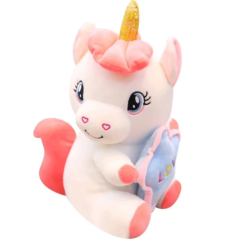 

new arrival lucky star unicorn plush toys cute rainbow horse soft doll stuffed animal for children christmas gift