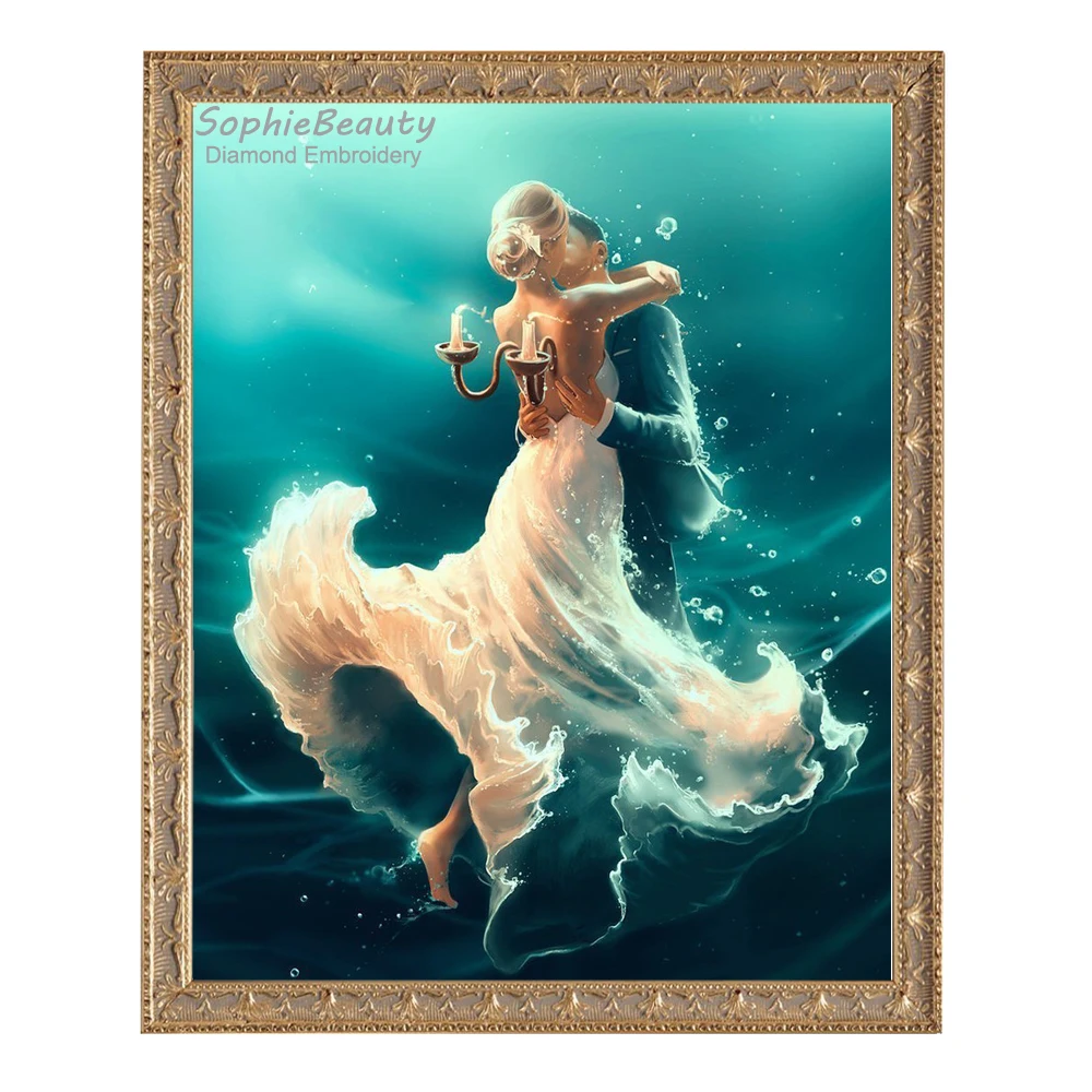 Новинка картина Любители поцелуев алмазная живопись полноразмерная квадратная