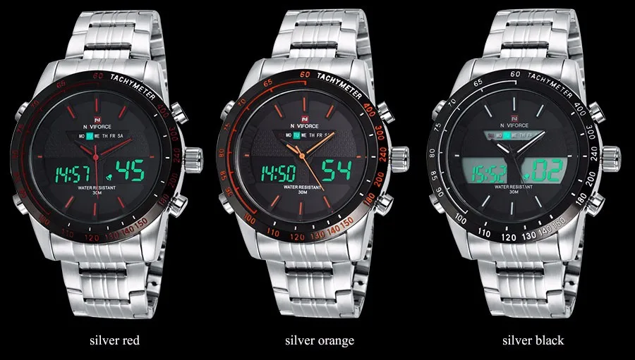 NAVIFORCE Топ бренд для мужчин s спортивные часы для мужчин нержавеющая сталь аналог цифровой светодиодный часы jam tanga часы Relogio Masculino
