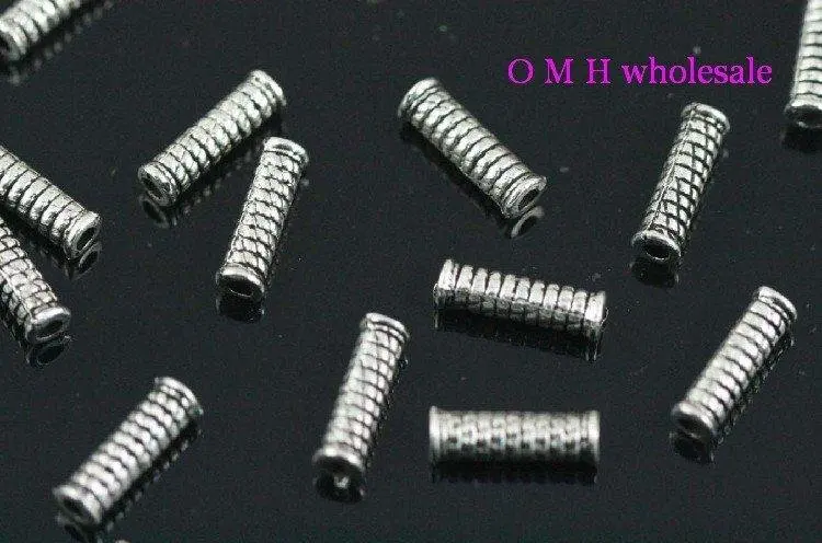 OMH оптовая продажа Бесплатная доставка 25 шт. тибетская серебряная трубка Шарики