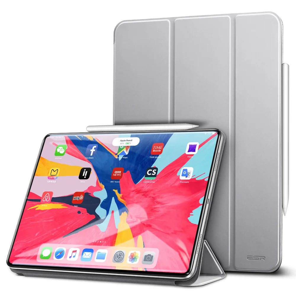 Магнитный умный чехол ESR для iPad Pro 11, чехол с тройной подставкой, Магнитный чехол с магнитным креплением, прорезиненное покрытие для iPad Pro11