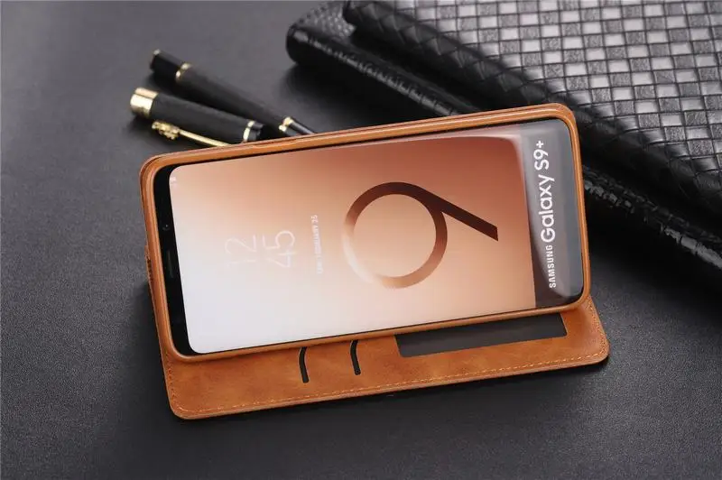 Чехол s для samsung Galaxy S9 Plus, роскошный чехол, высокое качество, Магнитный Флип, кожаный чехол для телефона, сумки для GALAXY S9 S 9 S9plus, чехол