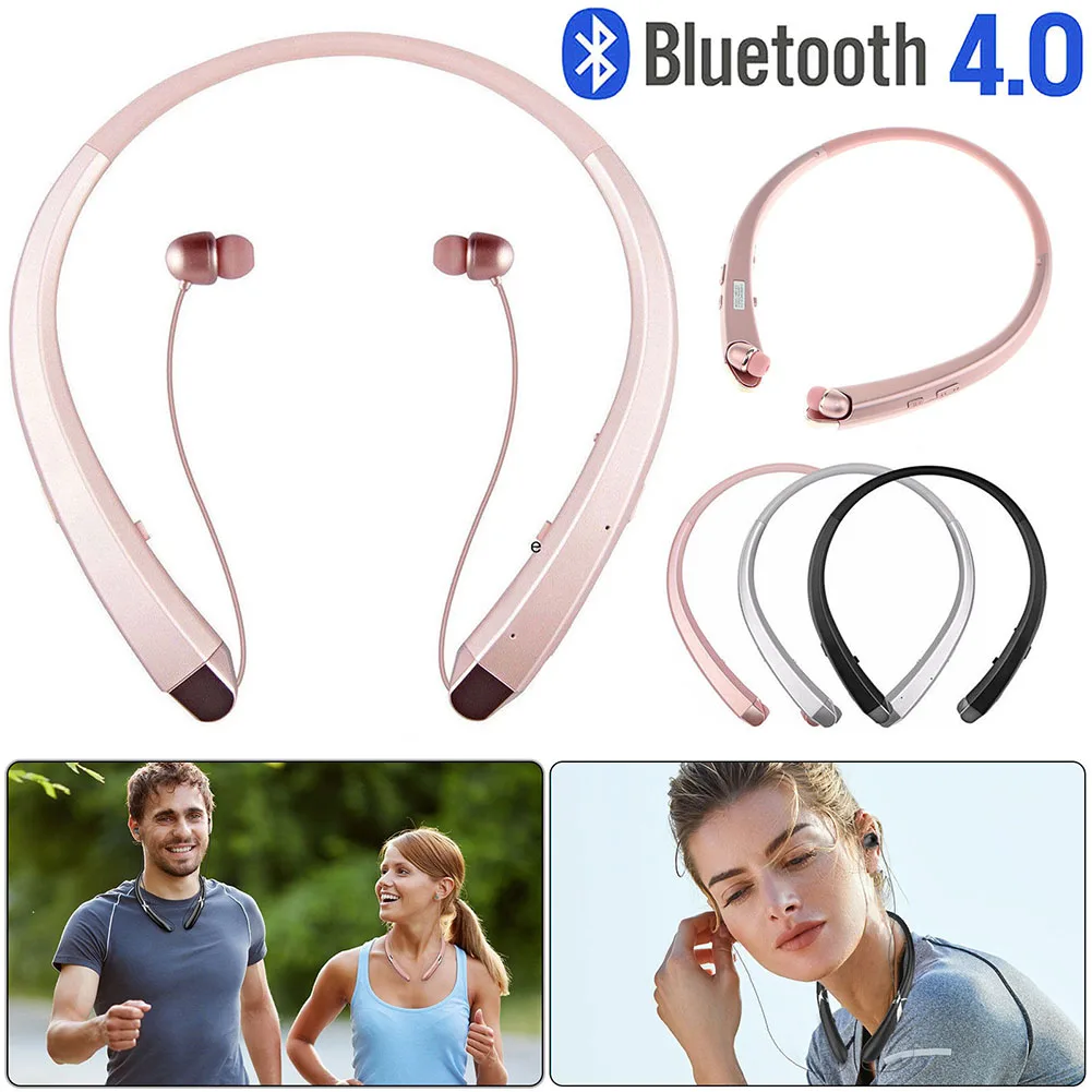 Беспроводная Bluetooth гарнитура спортивные наушники выдвижные Наушники стерео для