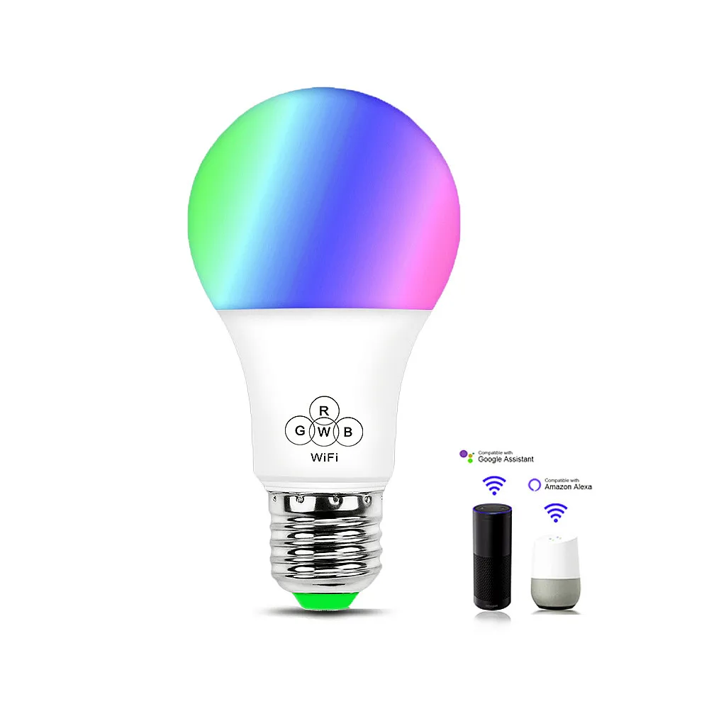 Беспроводная Bluetooth 4 0 умная лампа E27 RGB многоцветная APP дистанционное управление