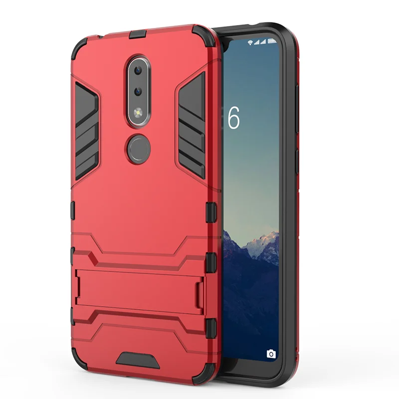 red Semgceken роскошный чехол с подставкой бренд защитный чехол для Nokia на возраст 1, 2, 3, 5, 6, 7, 8, 9, плюс 2,1X5X6X7 7,1 8,1 Гибридный ударопрочный чехол-накладка для телефона - Цвет: red