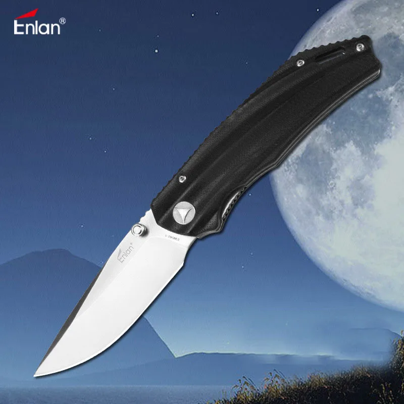 Складной нож Enlan EW042 8Cr13Mov Черное лезвие рукоятка G10 для кемпинга охоты выживания