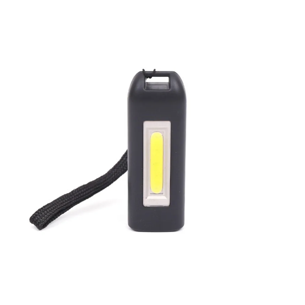 Черный мини брелок светодиодный фонарик USB Перезаряжаемые Портативный COB