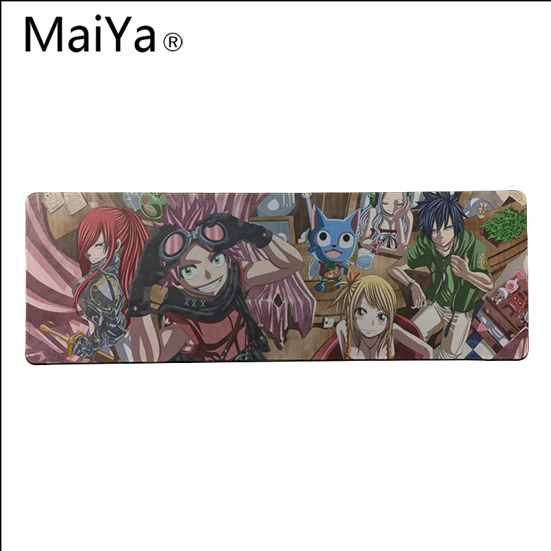 Lock Edge 40X90cm Maiya Высокое качество аниме Сказочный хвост красивый коврик для мышки в стиле аниме большой коврик для мыши клавиатуры коврик - Цвет: Lock Edge 40X90cm