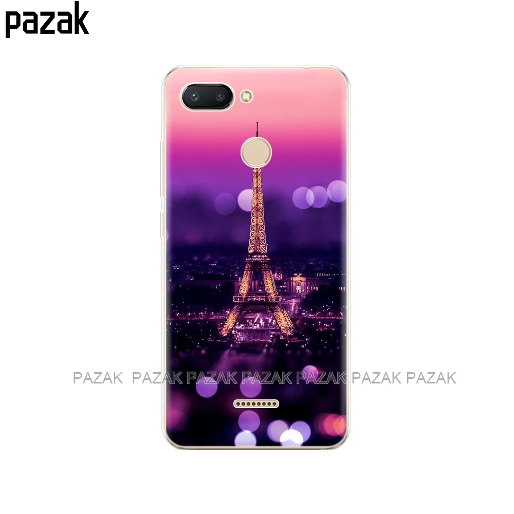 Силиконовый чехол для Xiaomi Redmi 6, чехол s, полная защита, мягкий ТПУ чехол для телефона, задняя крышка для Xiaomi Redmi6, бампер hongmi 6, чехол - Цвет: 34291