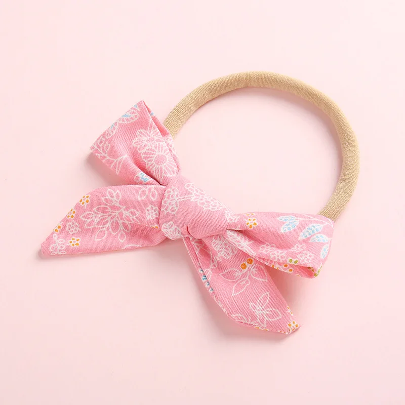 08 with Headband Весенне-летние заколки для волос или повязки на голову, украшенные цветами и бантом, Школьный бант для волос для девочек, заколки для девочек, аксессуары для волос, реквизит для фотосессии - Цвет: 08 with Headband