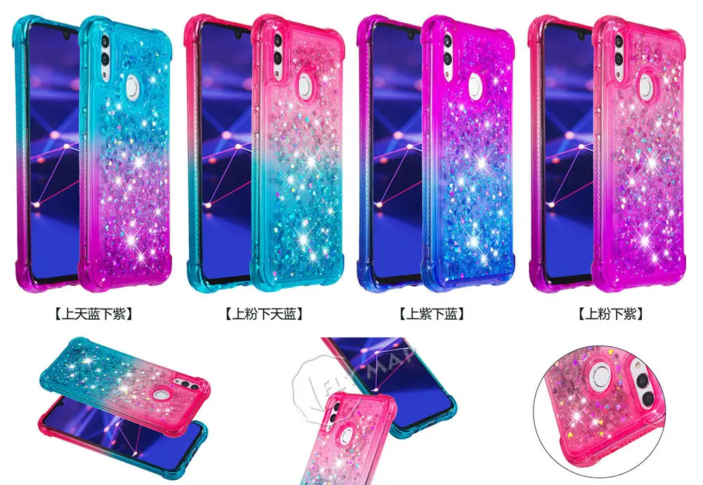 Чехол с зыбучим песком для Huawei Honor 10 Lite HRY L21 LX1 градиентный чехол телефона Honor10 HRY-LX1