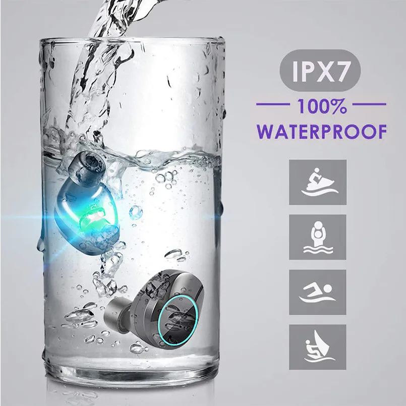 X6 наушники-вкладыши TWS Bluetooth 5 0 наушники сенсорный Управление IPX7
