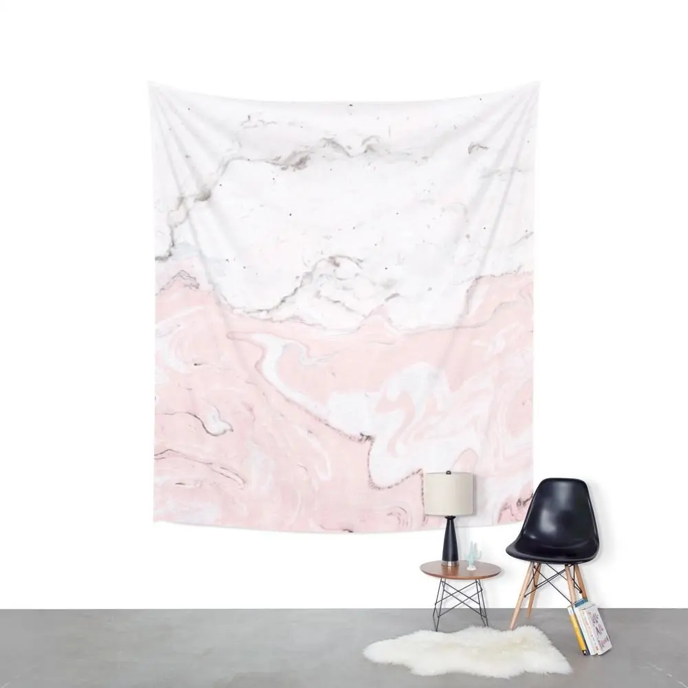 Смешанный Белый Розовый Мраморный Настенный Гобелен | Дом и сад