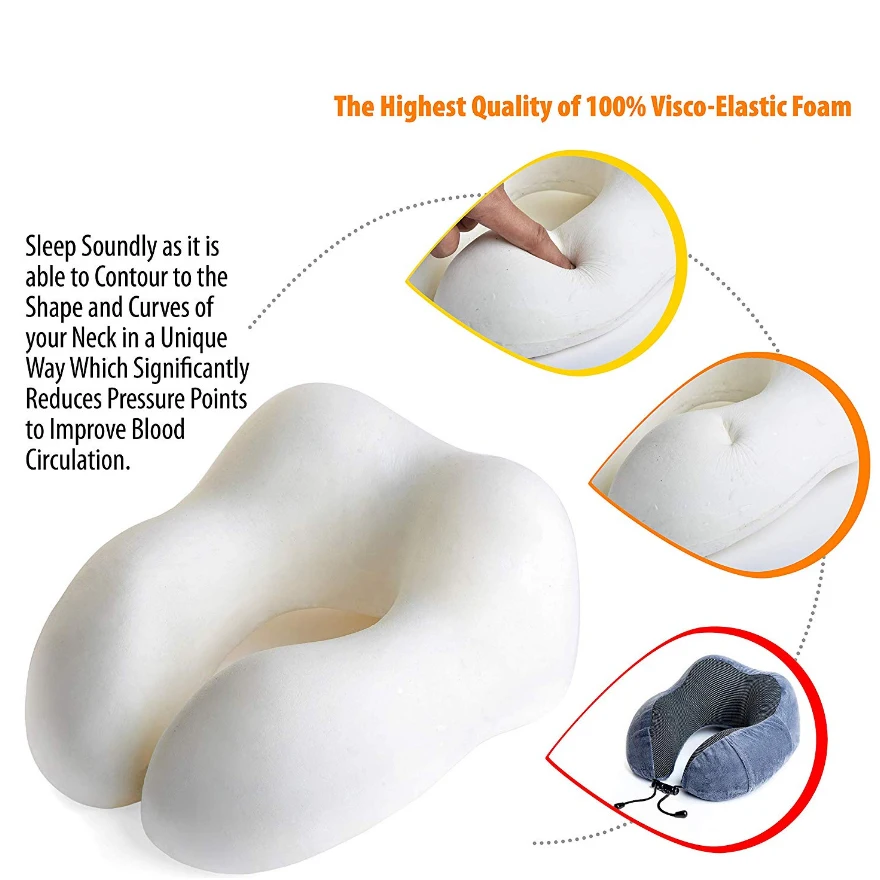 QCZX набор регулируемых подушек для путешествий u-образная подушка из чистой пены с