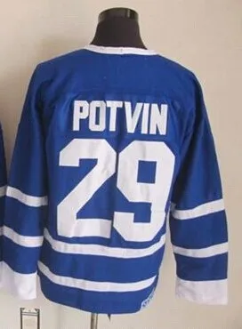 NEW!!! #29 Potvin jersey CCM throwback 75th anniversary mens vintage toronto ice hockey cheap sports shirt mix order | Спорт и