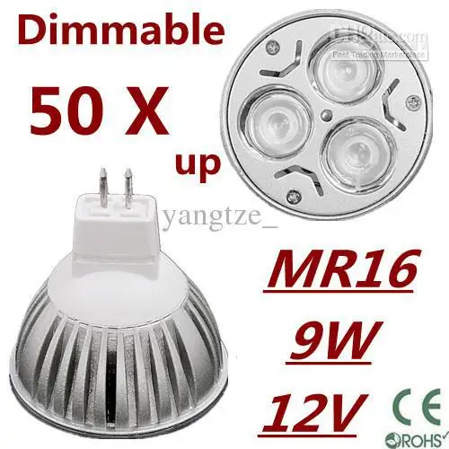 50X up Dimmable LED Lamp MR16 3X3W 9W Bulb Spotlight Light Bulbs High Power light Free Shipping|light snowfall|light denim skinny jeanslight client |