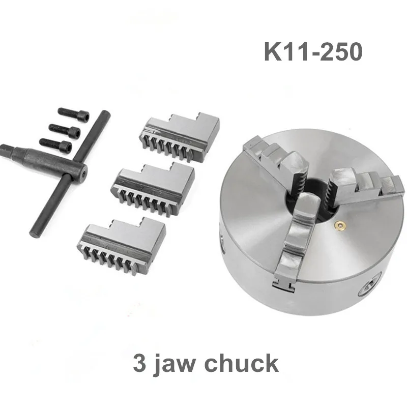 

CNC LATHE Chuck 3 Jaw Self-Centering 10" K11-250 K11 250 Hardened Steel for CNC Rotary Axis Drilling Milling Machine