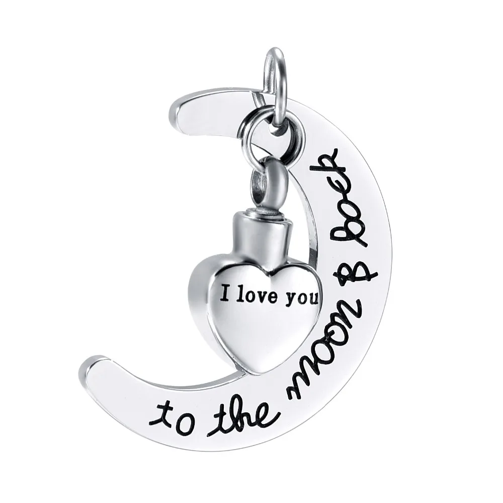 I Love You To The Moon Back Ashes кепсаке из нержавеющей стали урна ожерелье Мемориал ювелирные