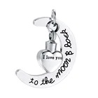 I Love You To The Moon Back Ashes кепсаке из нержавеющей стали урна ожерелье Мемориал ювелирные изделия для пепла