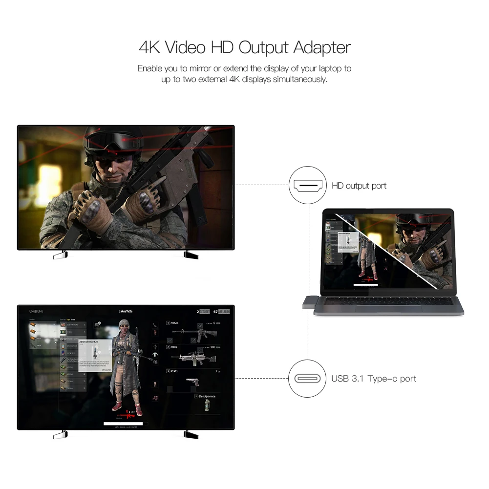 Dodocool 7-в-1 Multi Порты и разъёмы концентратор двойной USB-C видео в формате 4K HD Выход Порты и разъёмы SD/TF Card Reader устройство чтения карт USB 3,1 Тип-C Порты и разъёмы USB 3,0 для MacBook Pro