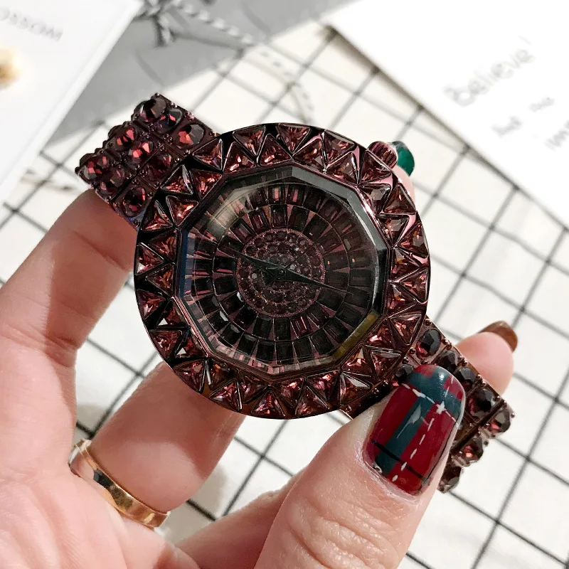 Часы женские кварцевые из нержавеющей стали под розовое золото|watch rhinestone|watch
