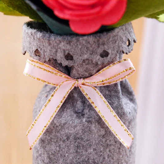 Букет из фетровых цветов Маленькие искусственные розы украшение сделай сам для