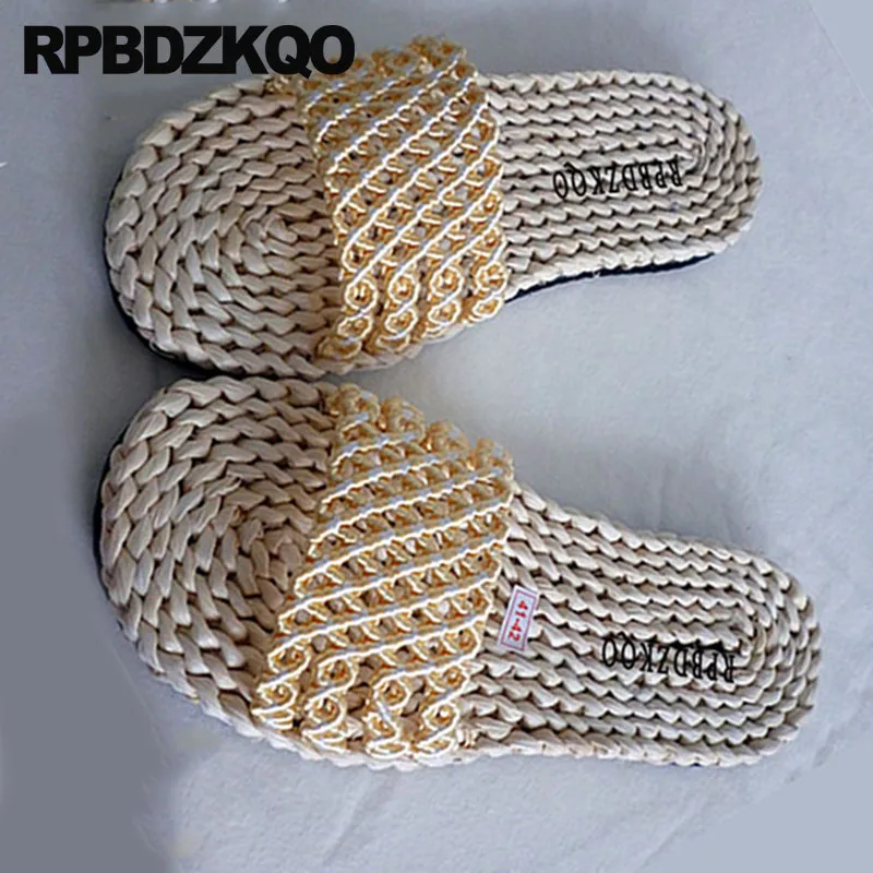 Шлепанцы мужские сетчатые дизайнерские сандалии эспадрильи дышащая обувь без