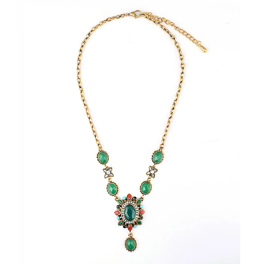 Роскошные винтажные турецкие ювелирные изделия многоцветный золотой цвет