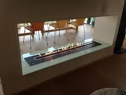 

On sale fireplace indoor with smart control burner black/silver 30 inch