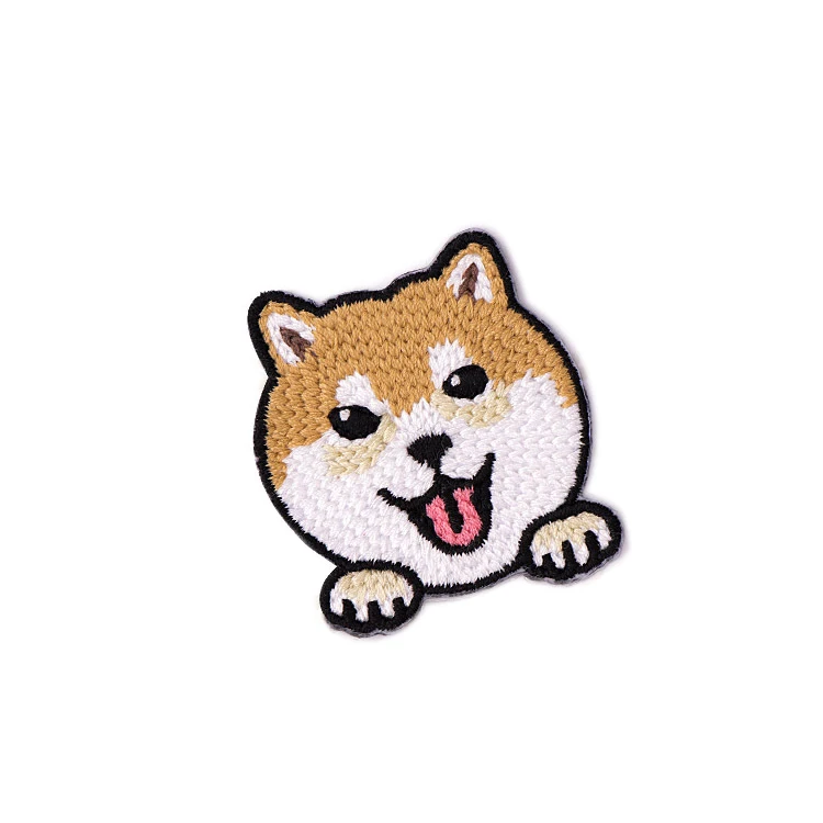 Cute Dog 06 Милый Шиба Мопс Железный На Патчи Набор для детской одежды футболка Diy Мода украшения мультфильм животных вышивка аппликация - Цвет: Cute Dog 06