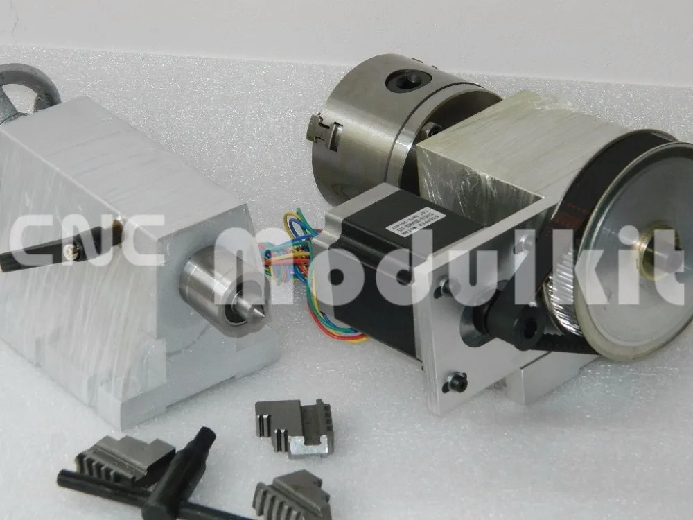 Вращающаяся ось 4 оси CNC разделительная головка с задней частью для