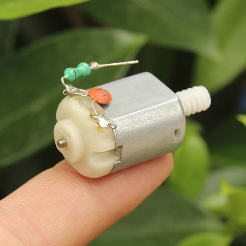 130 двигатель постоянного тока + конденсатор Червячная Шестерня DC3-6V diy игрушечные