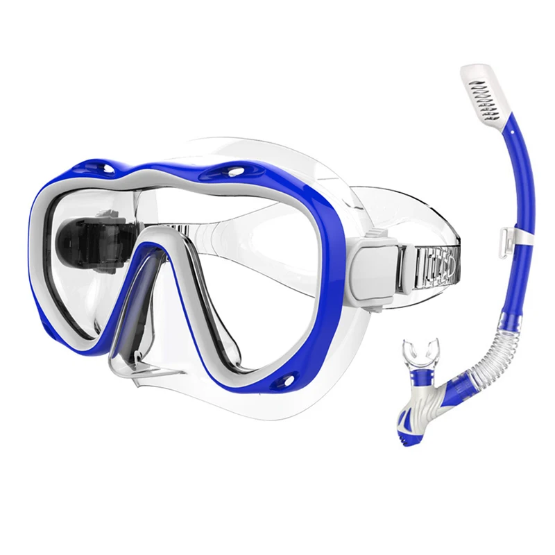 

Swimming Snorkel Anti-fog Clear Wide View Goggles Set for Summer Diving MC889