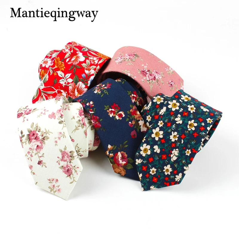 Mantieqingway 6cm Brand Wedding Floral Necktie For Men Casual Tie Mens Gravatas Slim Neckwear Party Cravat Groom Neck Ties Suits |