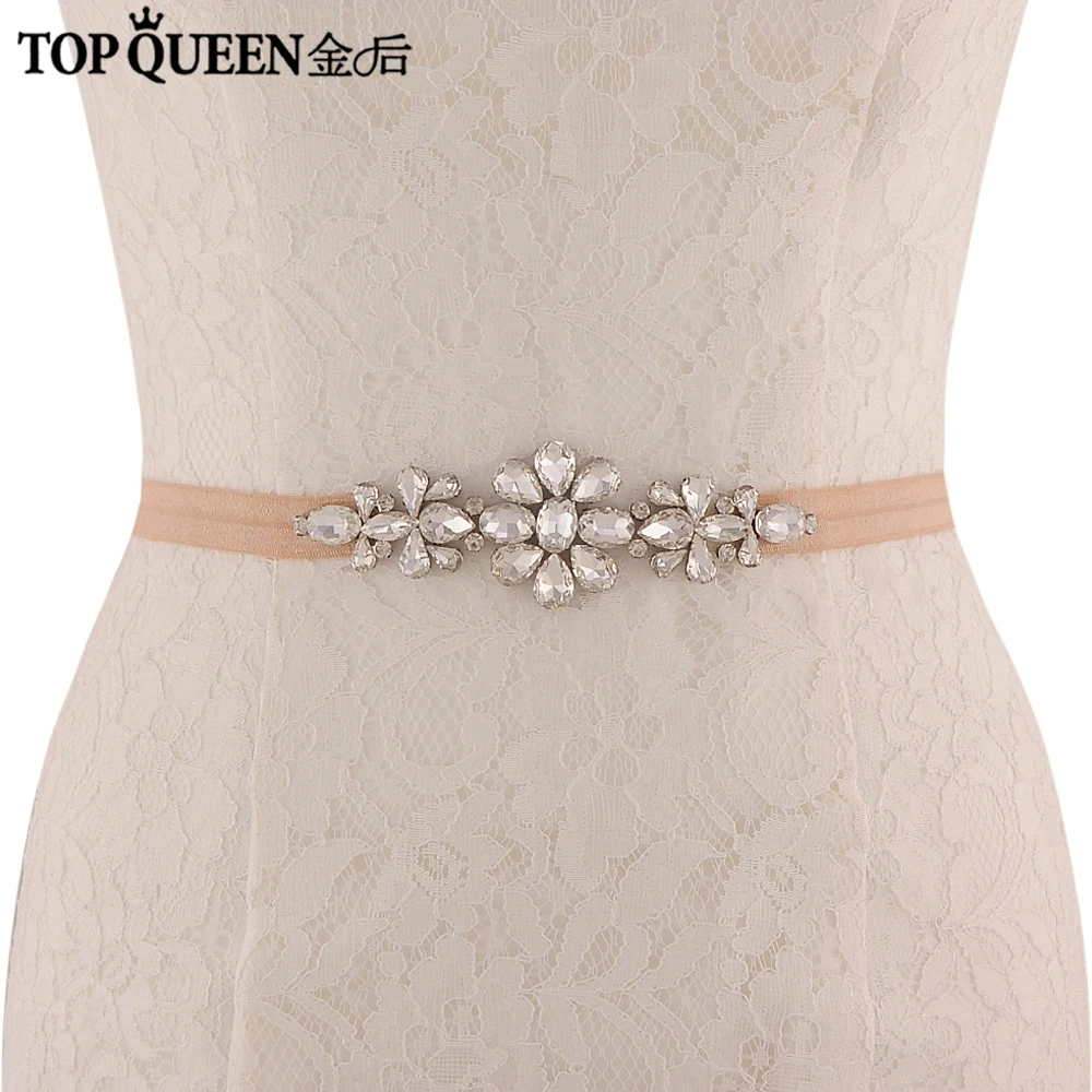champange TOPQUEEN SJD-S45 платье Свадебные ремни для женщин платья с камнями для женщин Кристалл и темно-синий пояс украшение аппликация платье с ремнем темно-синий - Цвет: champange