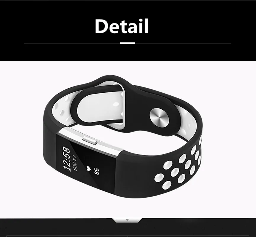 Регулируемый сменный ремешок для спортивных часов Ремешки для FitBit Charge 2 Силиконовый Браслет Smartwatch фитнес-браслет